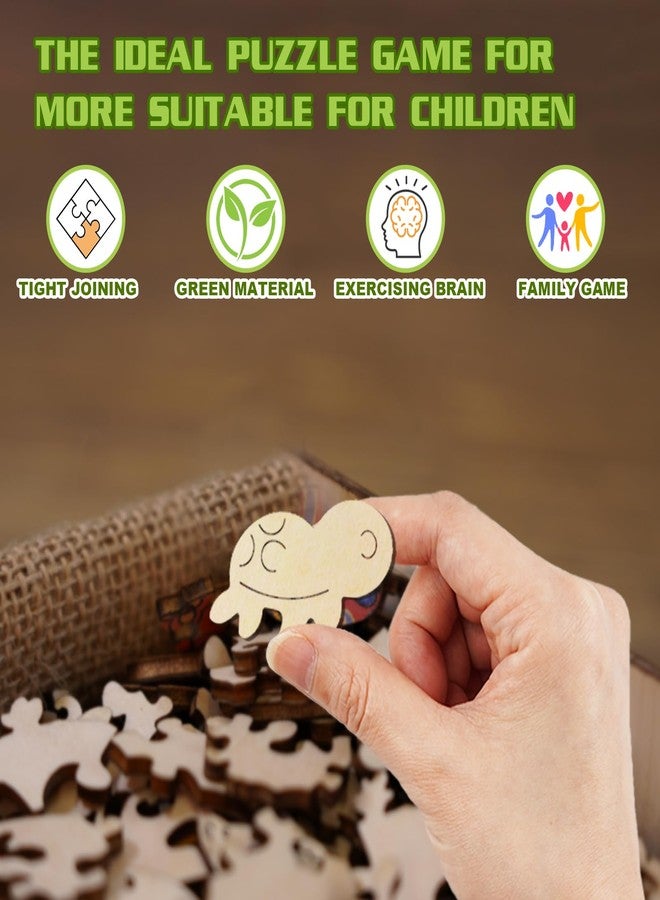 Aeekdook Wooden Puzzles for Kids Ages 4-8, Sea Turtle Puzzle, Unique Animal Shaped Wooden Jigsaw Puzzles for Kid, 50 Pieces Puzzles for Kids(50pcs,11.4 * 11.4in) - Image 2